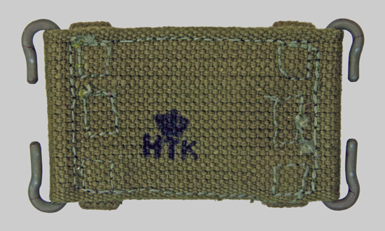 Image of Danish Olive Green HTK Rectangular Web Belt Frog