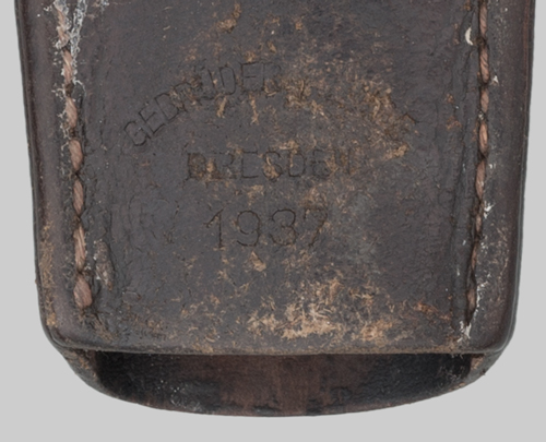 Image of German M1884/98 leather belt frog.