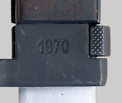 Image of 1970-dated Polish AK47 bayonet.