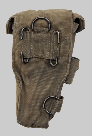 Image of Rhodesian khaki Pattern 1961/64 Web Pouch with bayonet frog.