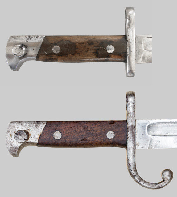 Image of Remington No. 5 Bayonet Hilt Comparison.