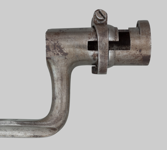 Image of the medial locking ring on a U.S. M1835/42 socket bayonet.