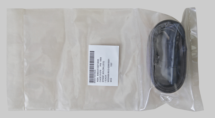 Image of OKC-3S bayonet scabbard nylon leg strap in sealed package.