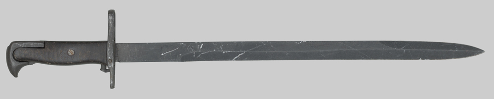 Image of a reproduction M1905 bayonet with a long M7-style blade.