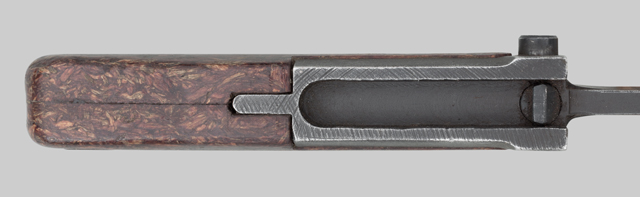 Image of Czechoslovak VZ-58 bayonet with Short-Tang Single-Rivet Lower Crosspiece Extension.