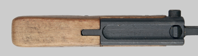 Image of Czechoslovak VZ-58 bayonet with Short-Tang Wood Grip Two-Rivet No Lower Crosspiece.